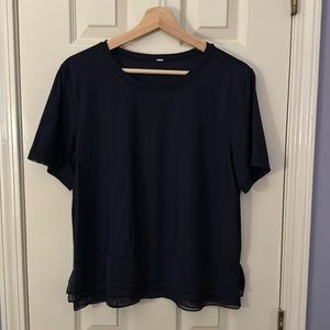 Lululemon top - businesswear with ruffled hem